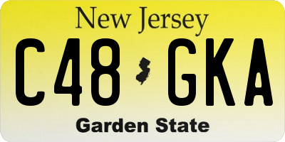 NJ license plate C48GKA