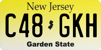 NJ license plate C48GKH