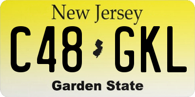 NJ license plate C48GKL