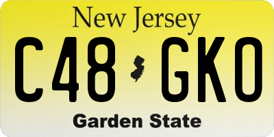 NJ license plate C48GKO