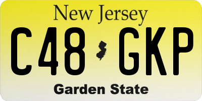 NJ license plate C48GKP