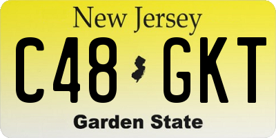 NJ license plate C48GKT