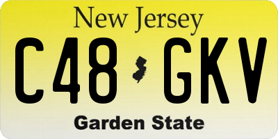 NJ license plate C48GKV