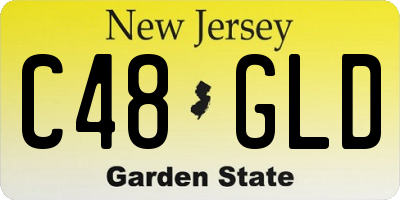 NJ license plate C48GLD