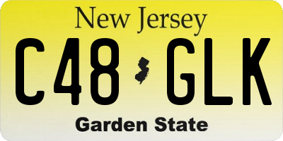 NJ license plate C48GLK