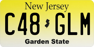 NJ license plate C48GLM