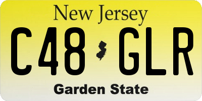 NJ license plate C48GLR