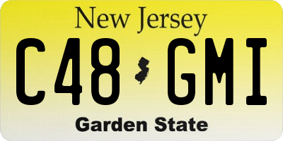NJ license plate C48GMI
