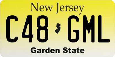 NJ license plate C48GML