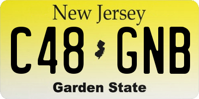 NJ license plate C48GNB