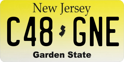 NJ license plate C48GNE