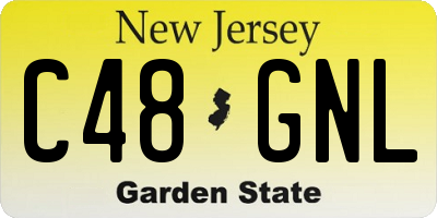 NJ license plate C48GNL