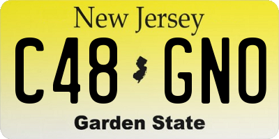 NJ license plate C48GNO