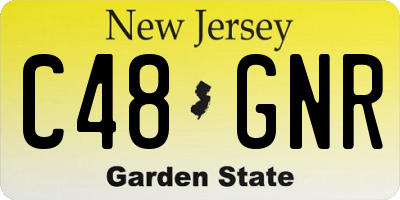 NJ license plate C48GNR