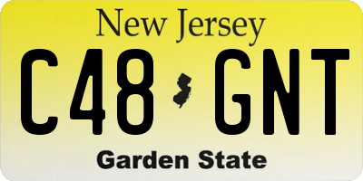 NJ license plate C48GNT
