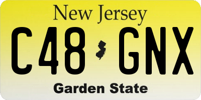 NJ license plate C48GNX