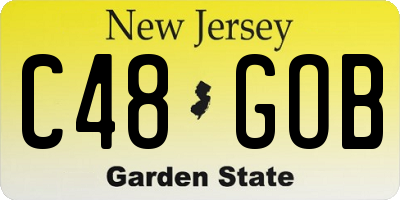 NJ license plate C48GOB