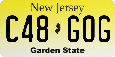 NJ license plate C48GOG