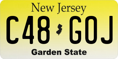 NJ license plate C48GOJ