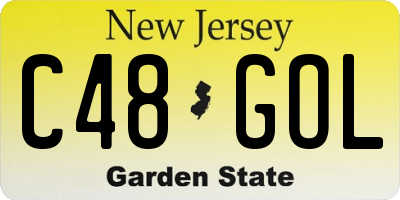 NJ license plate C48GOL