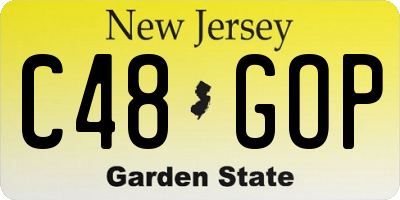 NJ license plate C48GOP
