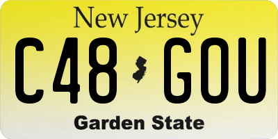 NJ license plate C48GOU