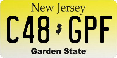 NJ license plate C48GPF