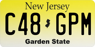 NJ license plate C48GPM
