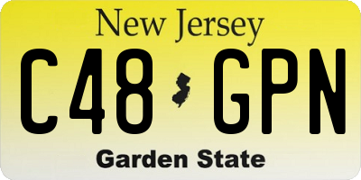 NJ license plate C48GPN