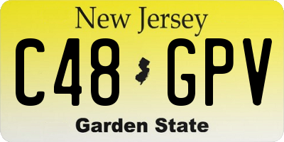 NJ license plate C48GPV