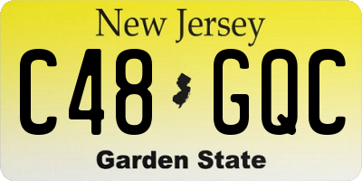 NJ license plate C48GQC