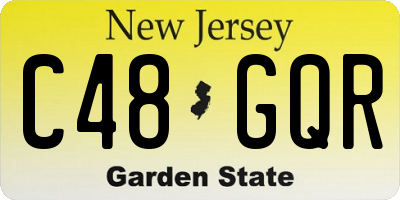 NJ license plate C48GQR