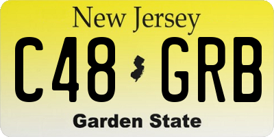 NJ license plate C48GRB