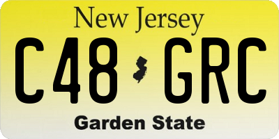 NJ license plate C48GRC