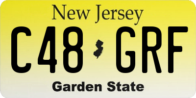 NJ license plate C48GRF