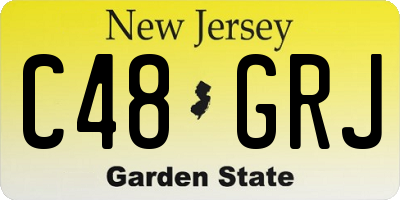NJ license plate C48GRJ