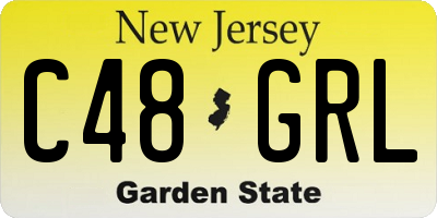 NJ license plate C48GRL