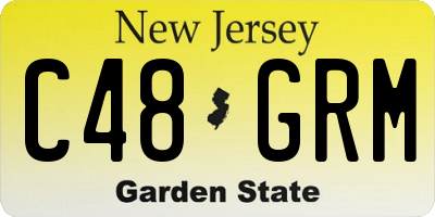 NJ license plate C48GRM