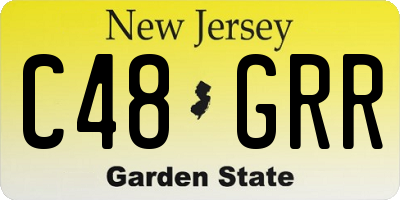 NJ license plate C48GRR