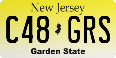 NJ license plate C48GRS