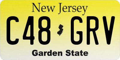 NJ license plate C48GRV