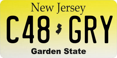 NJ license plate C48GRY