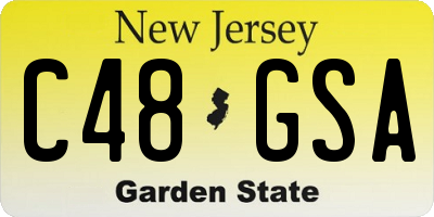 NJ license plate C48GSA