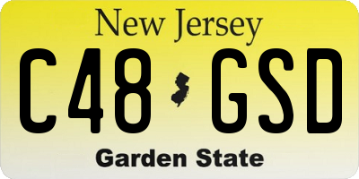 NJ license plate C48GSD