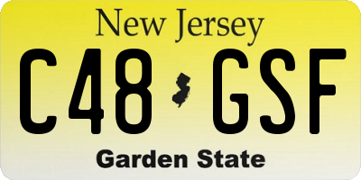 NJ license plate C48GSF