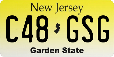 NJ license plate C48GSG