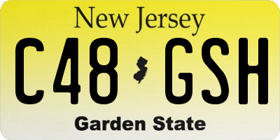 NJ license plate C48GSH