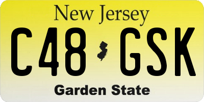 NJ license plate C48GSK