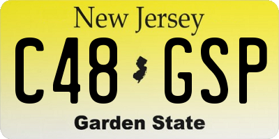 NJ license plate C48GSP