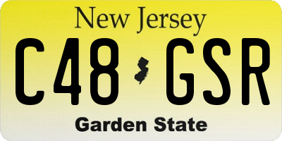 NJ license plate C48GSR